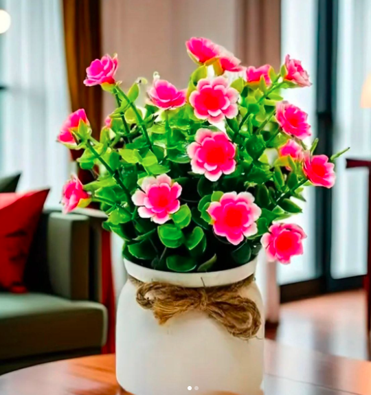 6-Pack Mini Artificial Potted Plants, Faux Lavender