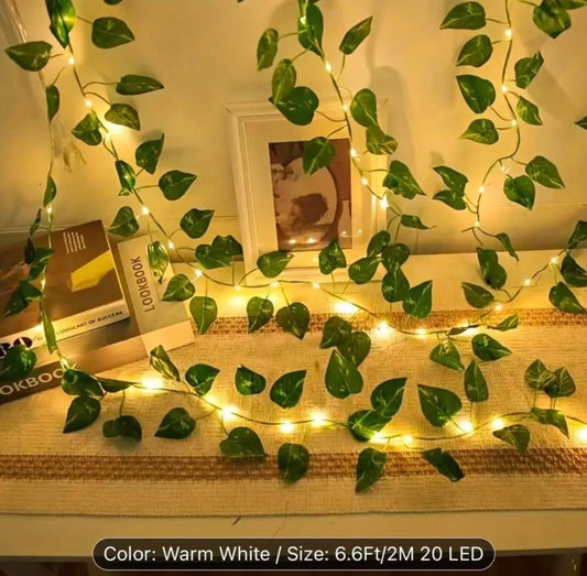 1pc Green Leaves String Lights.