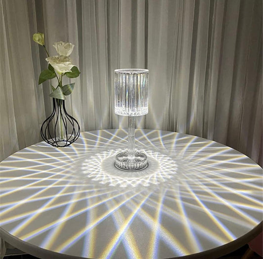 Crystal Table Lamp Romantic Rose